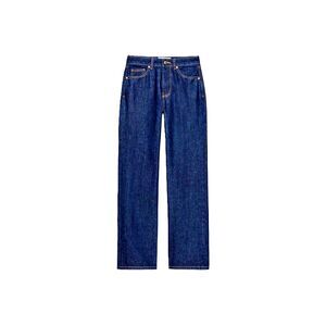 ZARA High Waisted Straight Leg Indigo Blue Jeans - Women's 4